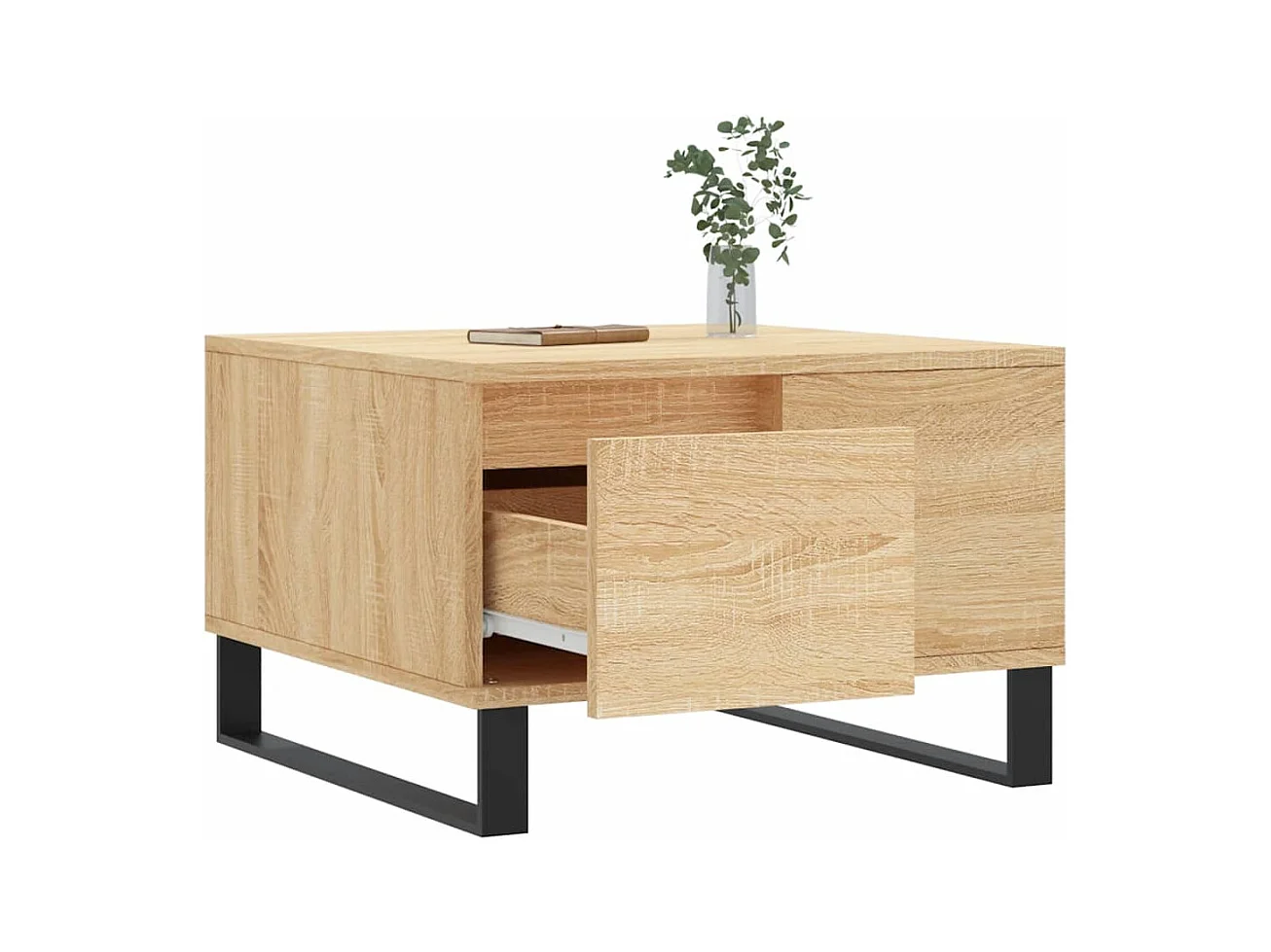 Table basse chêne sonoma 55x55x36,5 cm bois d'ingénierie