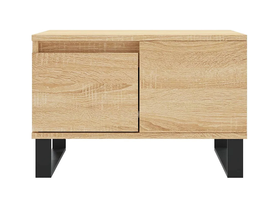 Table basse chêne sonoma 55x55x36,5 cm bois d'ingénierie