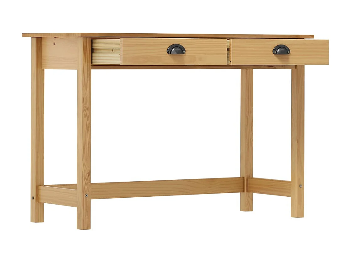 Table console Hill Range avec 2 tiroirs 110x45x74 cm Pin solide