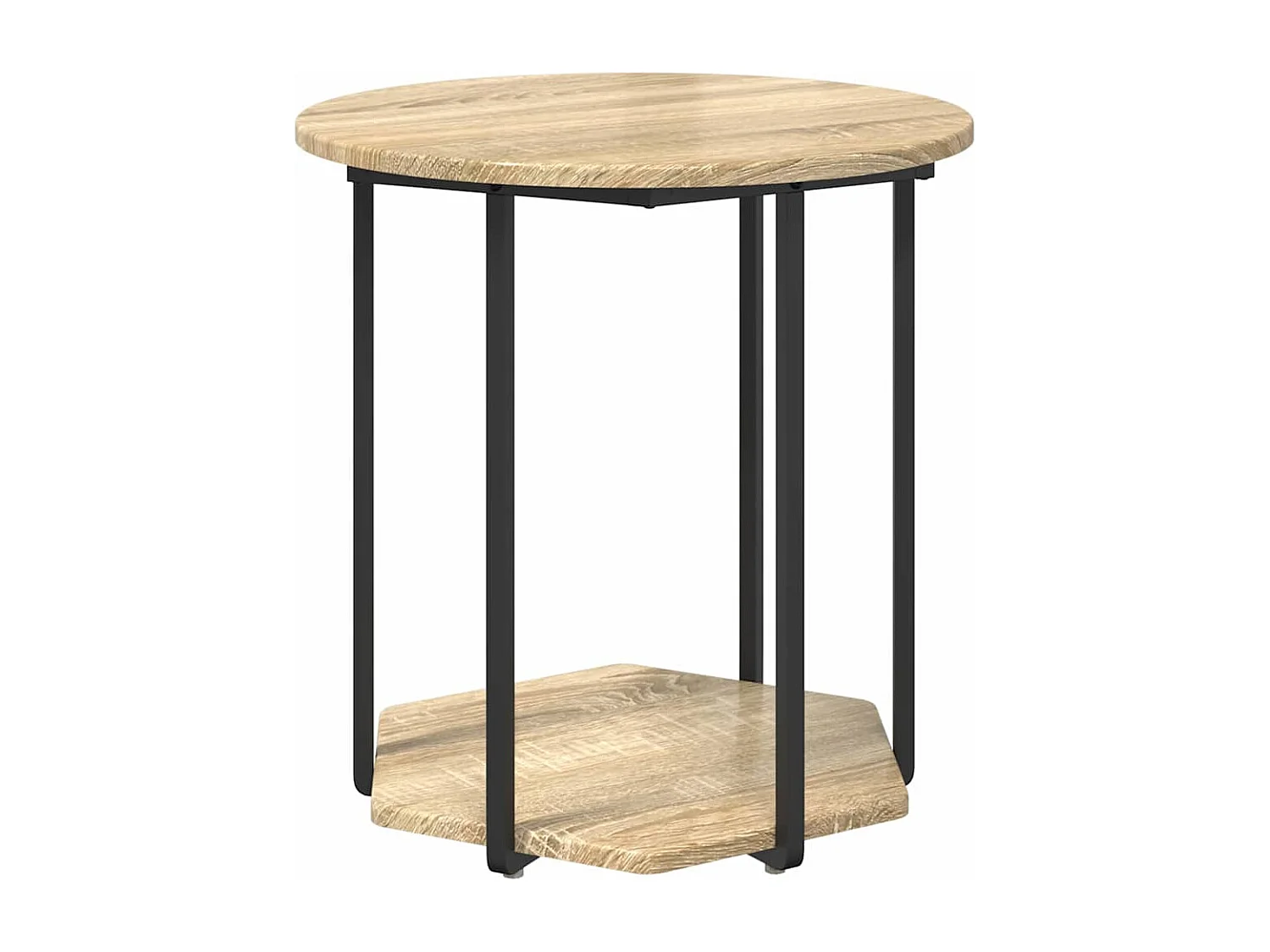 Ensemble de tables d'appoint 2 pcs Chêne Sonoma et noir
