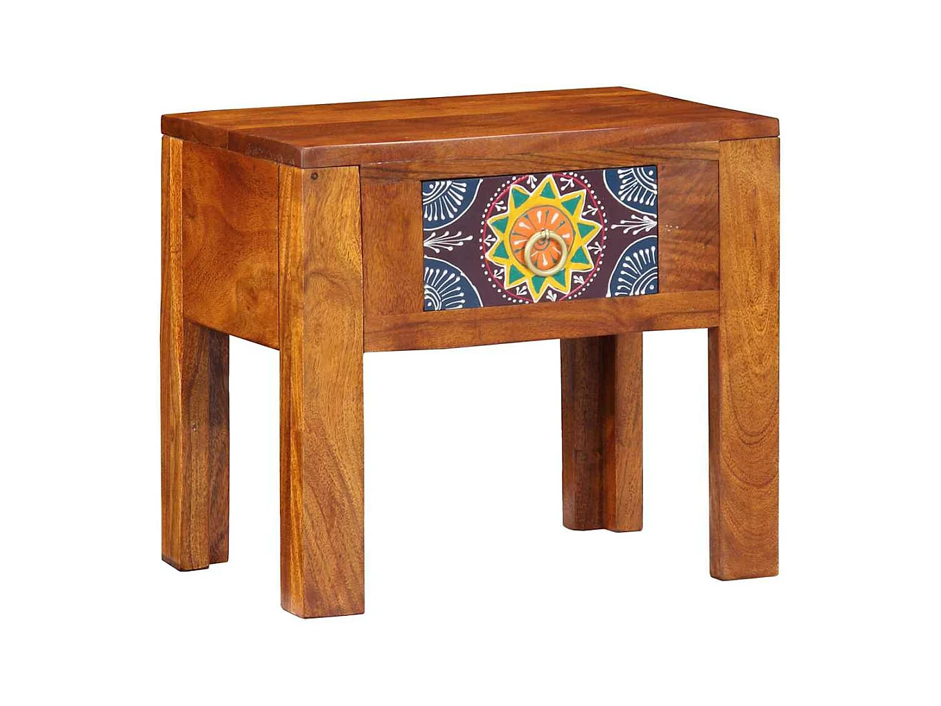 Table d'appoint Marron 40 x 30 x 36 cm Bois d'acacia massif