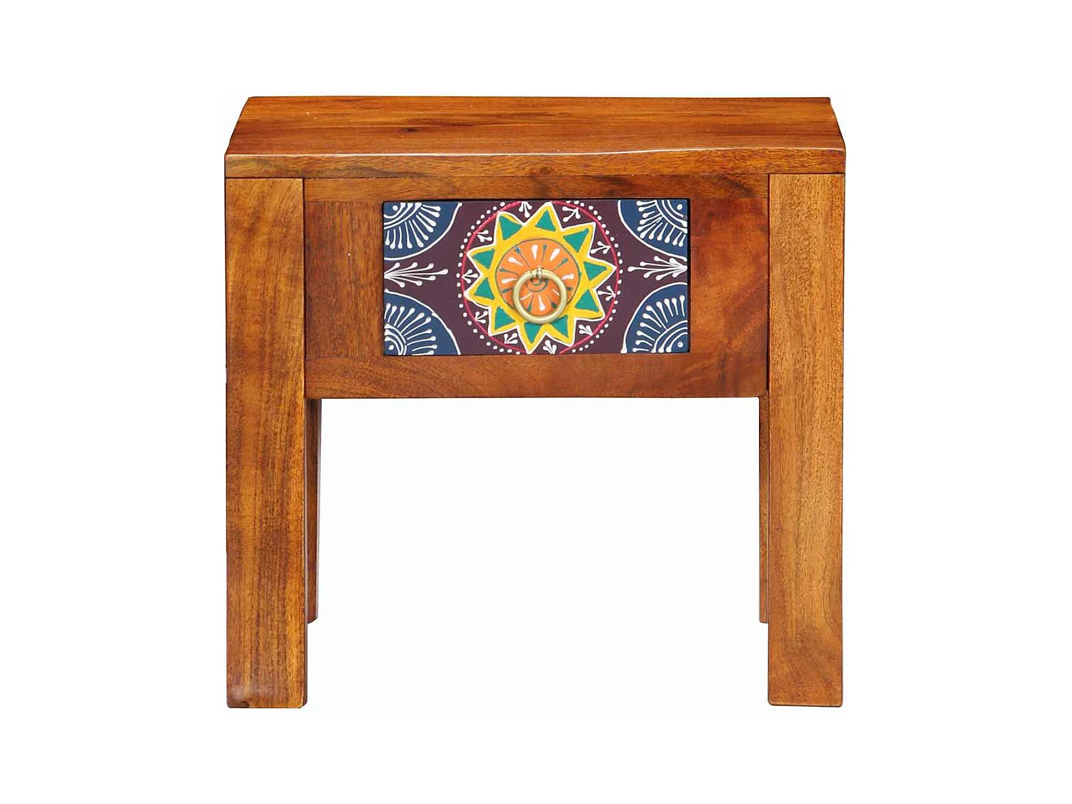 Table d'appoint Marron 40 x 30 x 36 cm Bois d'acacia massif