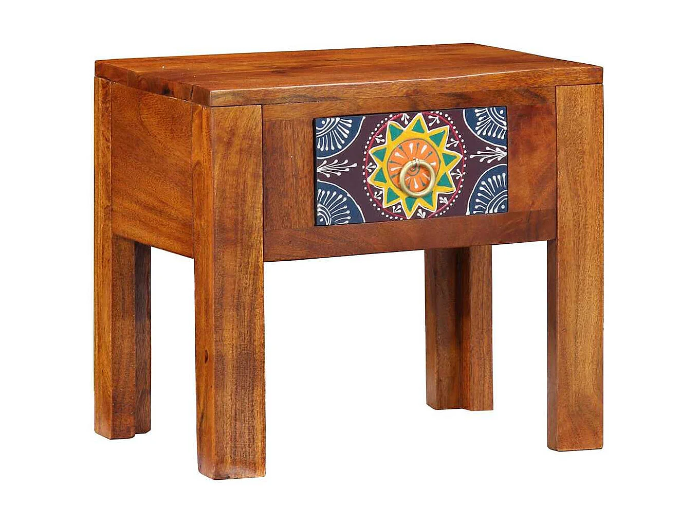 Table d'appoint Marron 40 x 30 x 36 cm Bois d'acacia massif