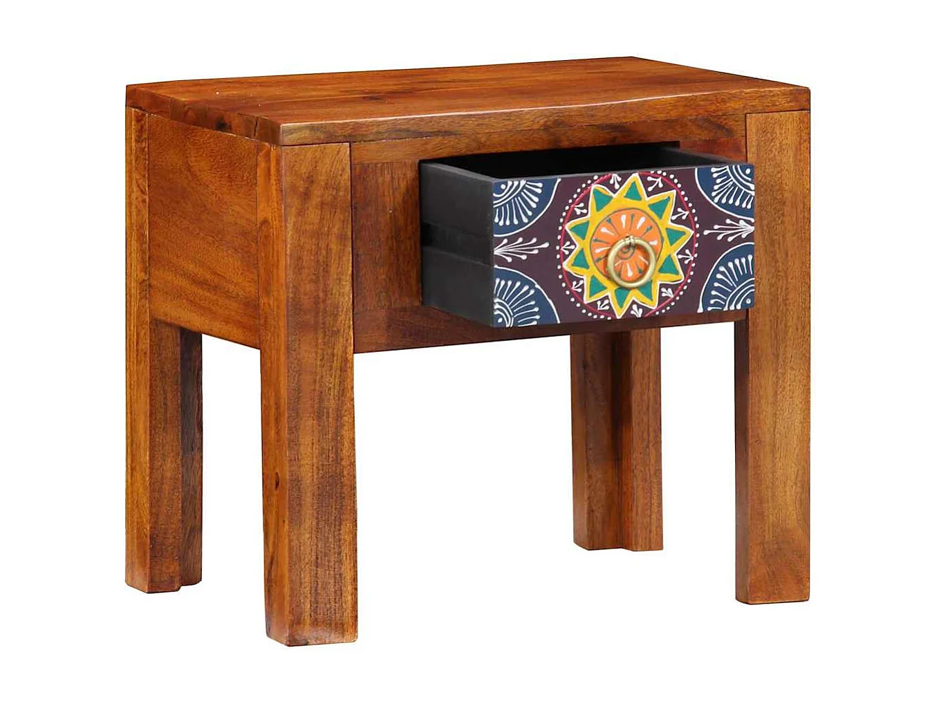 Table d'appoint Marron 40 x 30 x 36 cm Bois d'acacia massif