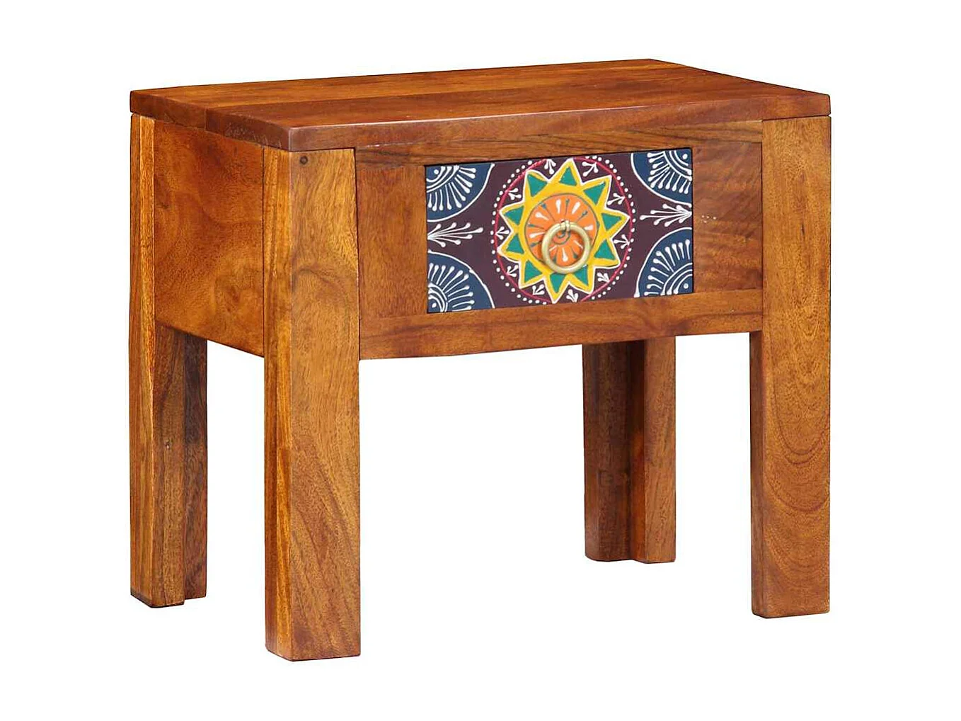 Table d'appoint Marron 40 x 30 x 36 cm Bois d'acacia massif