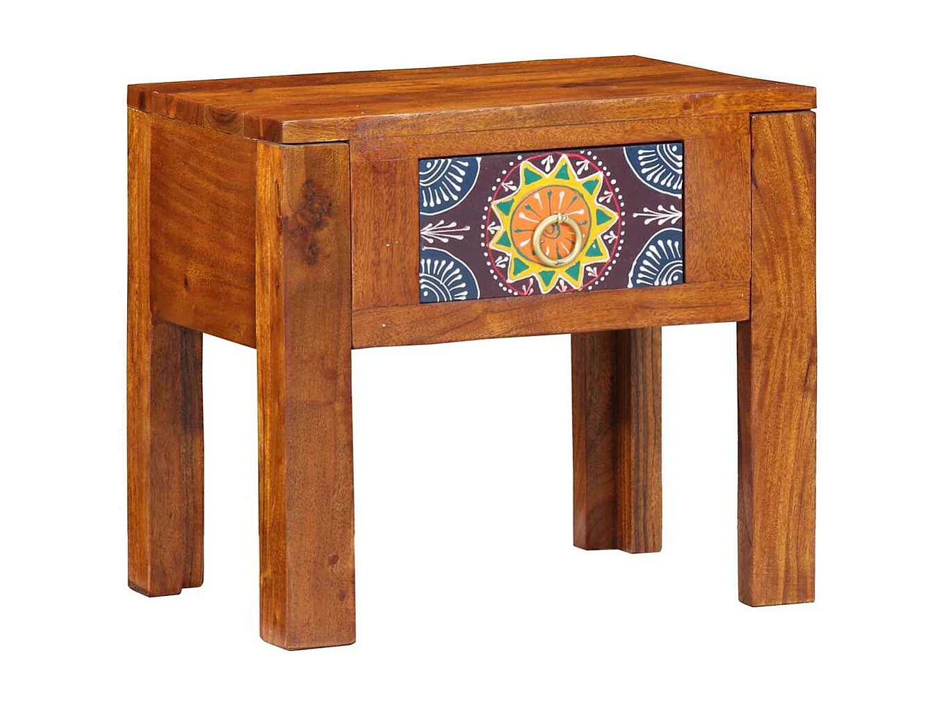 Table d'appoint Marron 40 x 30 x 36 cm Bois d'acacia massif