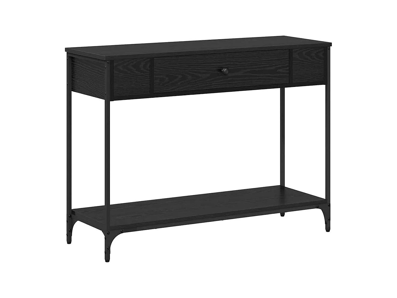 Table console Chêne noir 100 x 34.5 x 75 cm Bois d'ingénierie