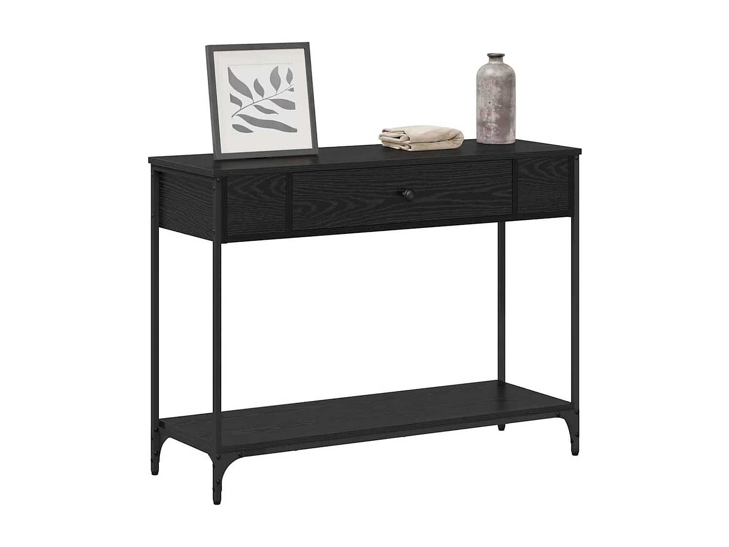 Table console Chêne noir 100 x 34.5 x 75 cm Bois d'ingénierie