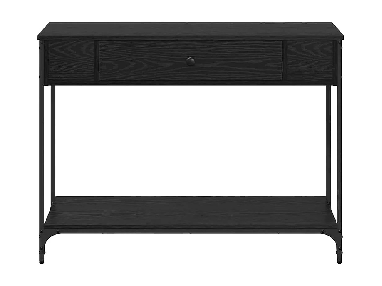 Table console Chêne noir 100 x 34.5 x 75 cm Bois d'ingénierie