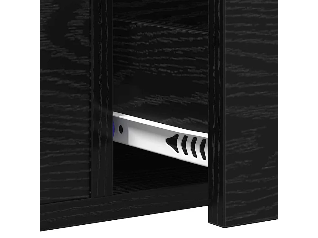 Table console Chêne noir 100 x 34.5 x 75 cm Bois d'ingénierie