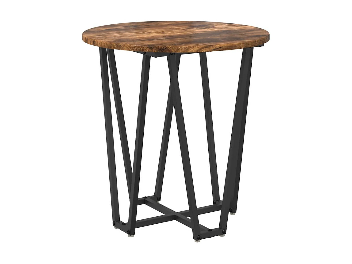 Ensemble de tables d'appoint 2 pcs Chêne fumé et noir