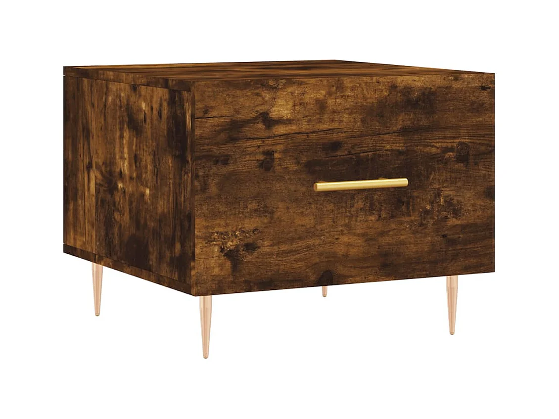 Tables basses 2 pcs chêne fumé 50x50x40 cm bois d'ingénierie