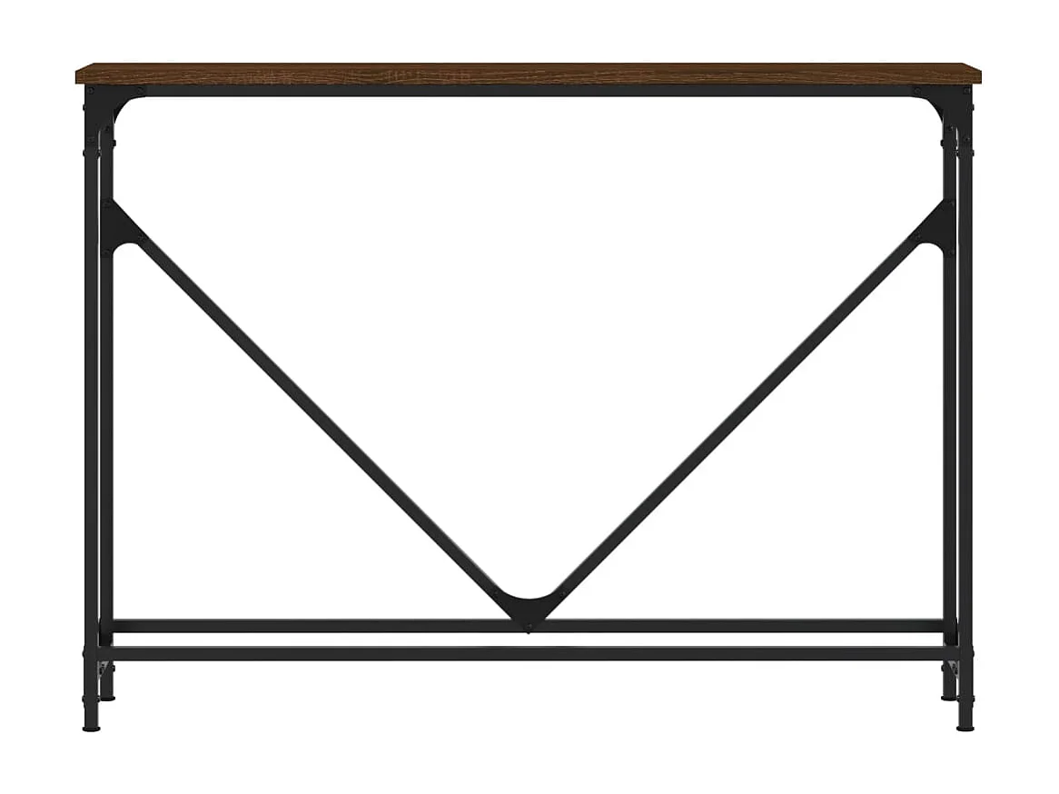 Table console chêne marron 102x22,5x75 cm bois d'ingénierie