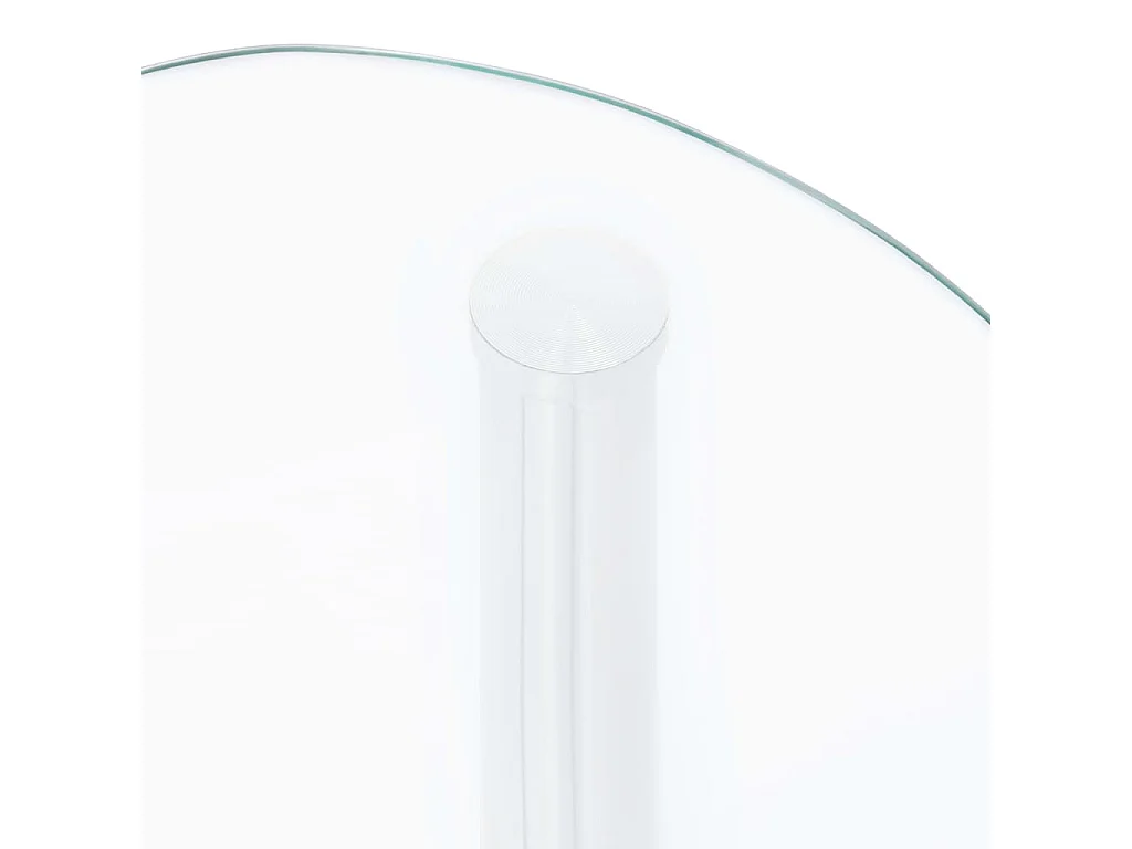 2-laags bijzettafel Transparant 38x38x50 cm Gehard glas