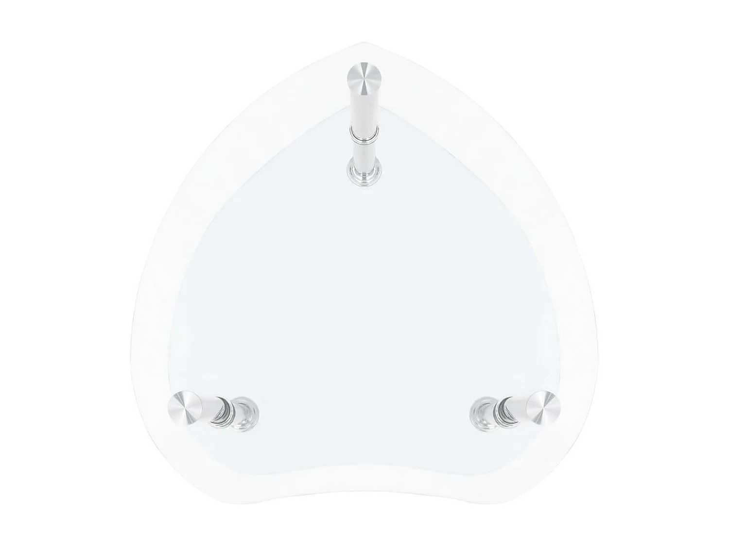 2-laags bijzettafel Transparant 38x38x50 cm Gehard glas