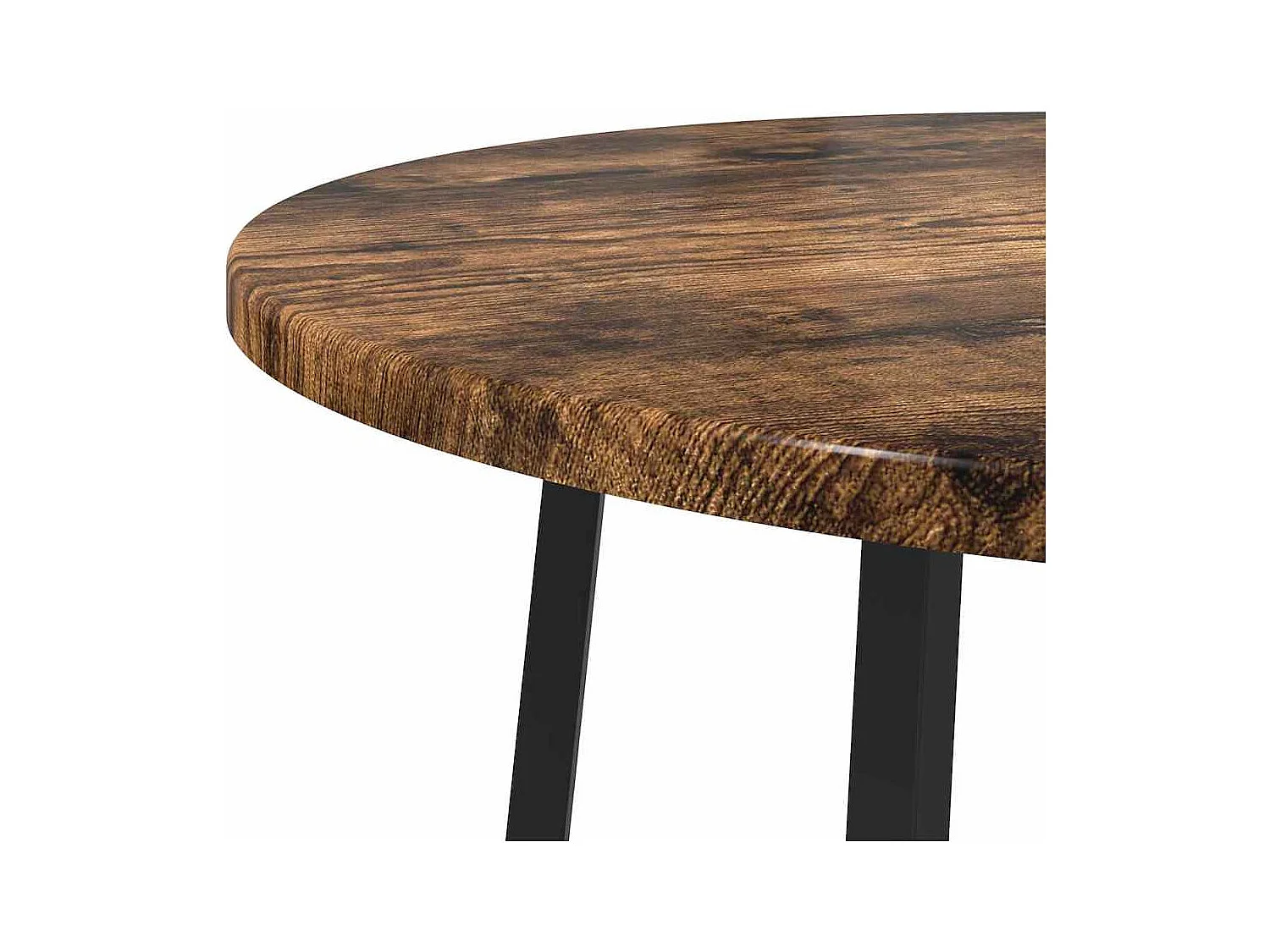 Ensemble de tables d'appoint 2 pcs Chêne fumé et noir