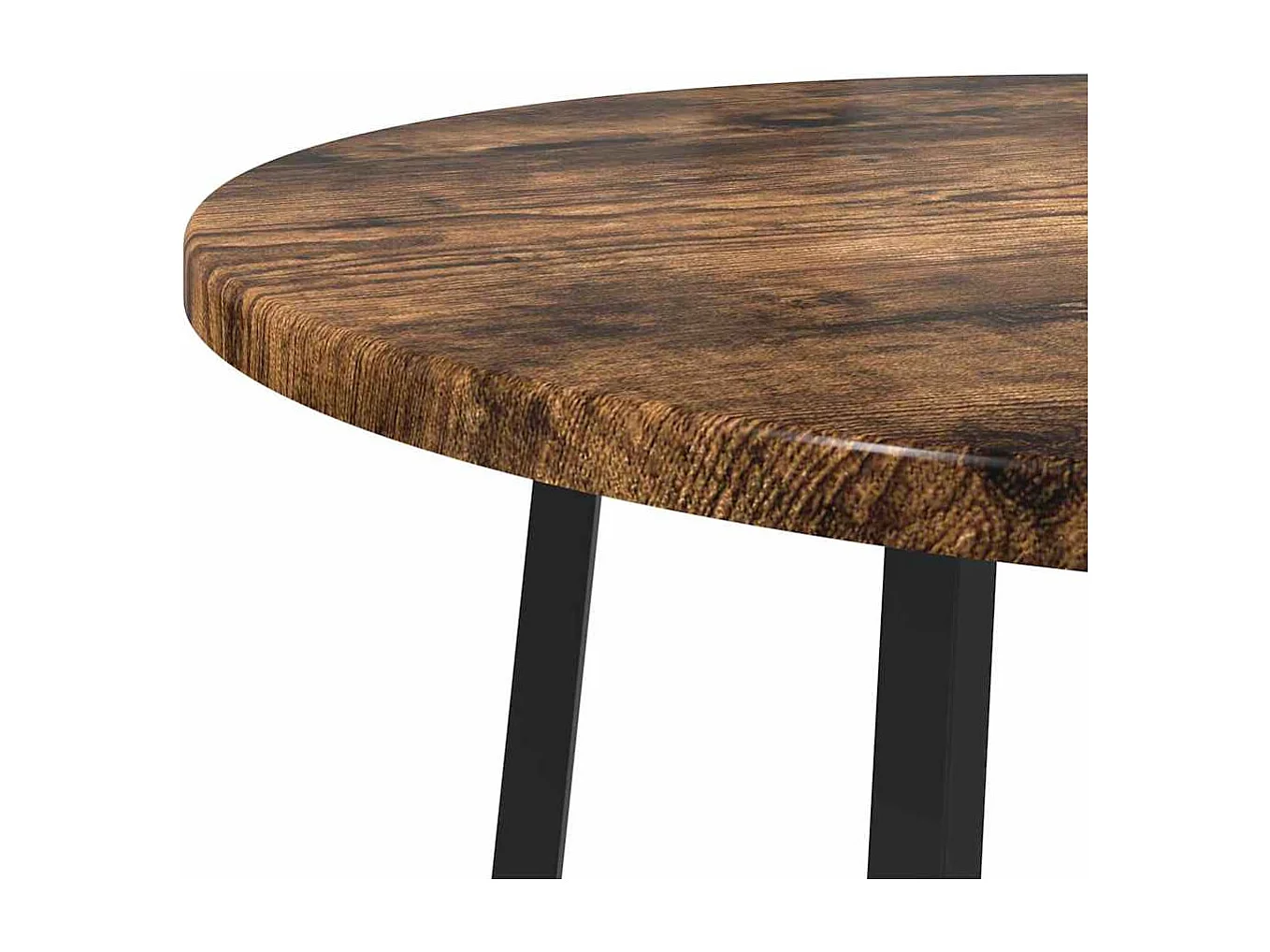 Ensemble de tables d'appoint 2 pcs Chêne fumé et noir