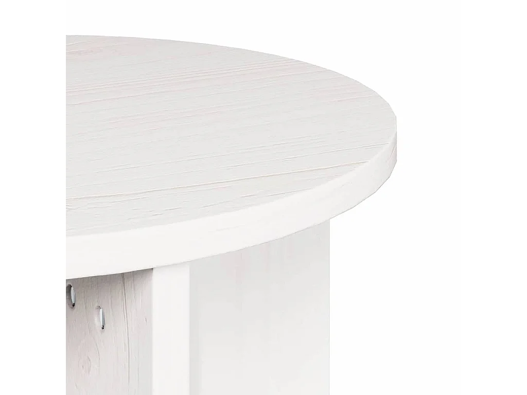 Mesa de centro 2 piezas Blanco 41,5 x 41,5 x 44 cm Madera maciza de pino