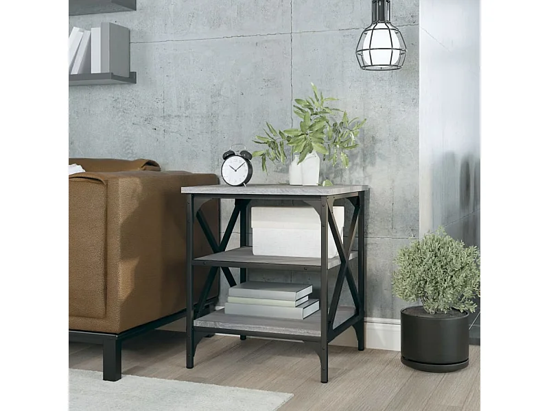 Sonoma bijzettafel grijs 40x42x50 cm Technisch hout