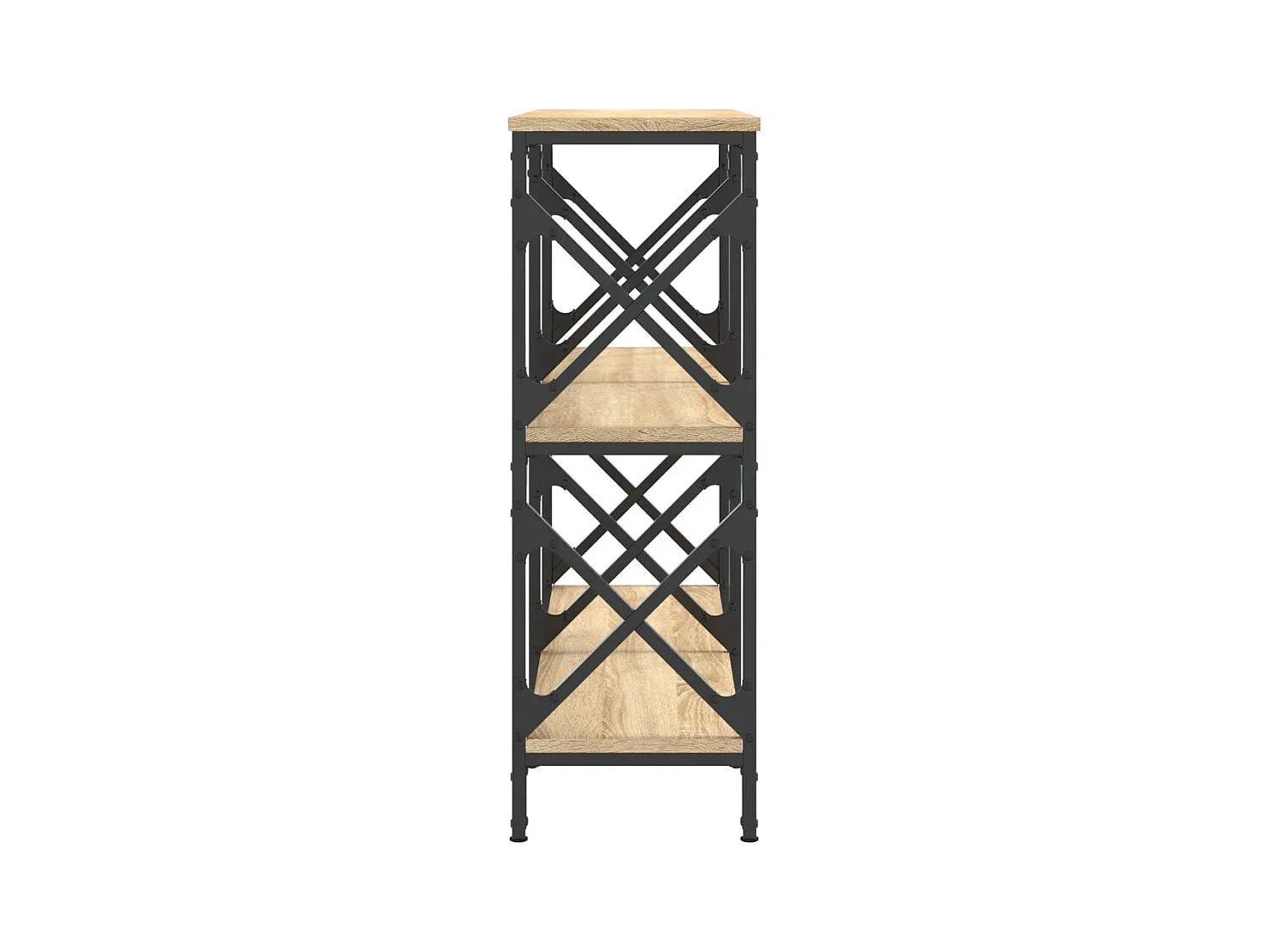 Table console chêne sonoma 100x28x80,5 cm bois d'ingénierie