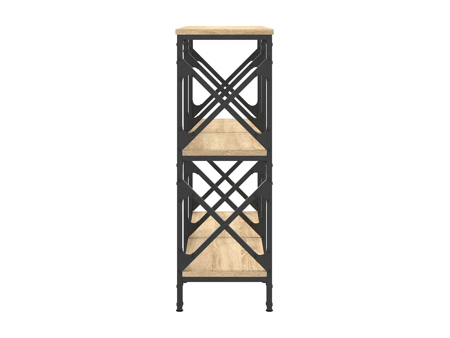 Table console chêne sonoma 100x28x80,5 cm bois d'ingénierie