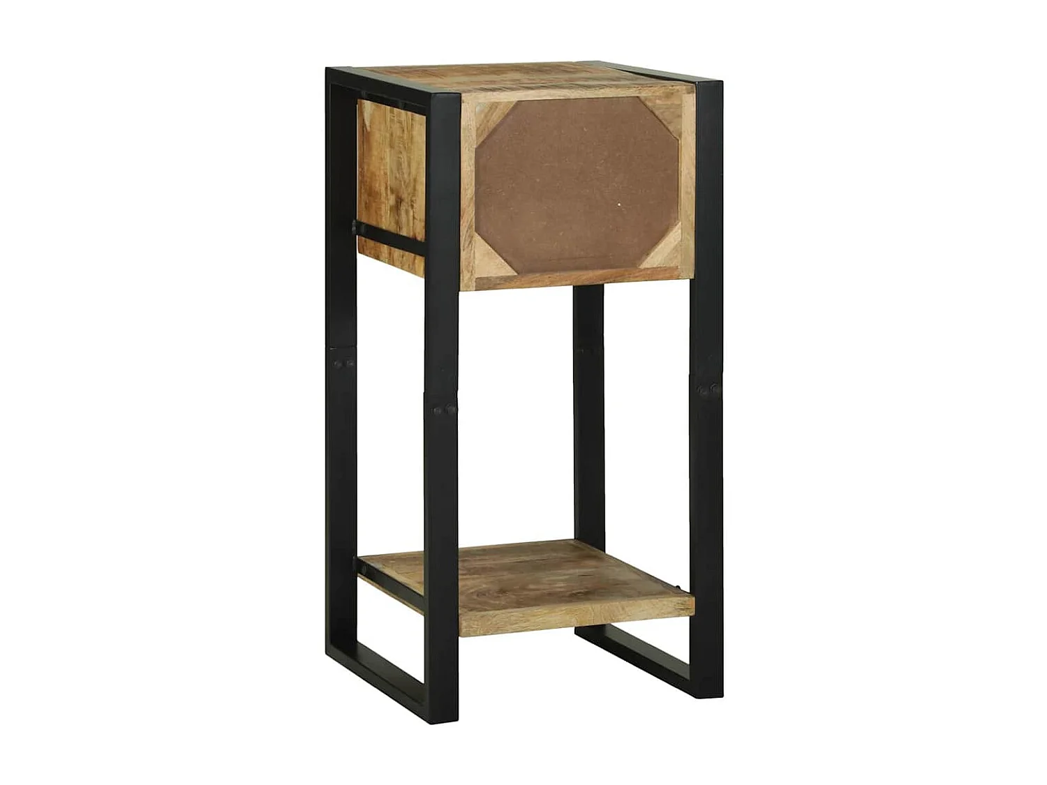 Table d'appoint avec tiroir Marron Bois de manguier brut massif