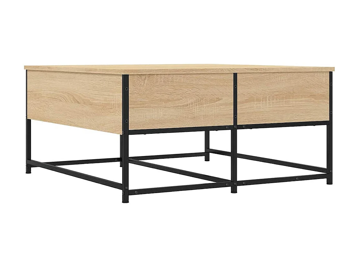 Table basse chêne sonoma 80x80x40 cm bois d'ingénierie