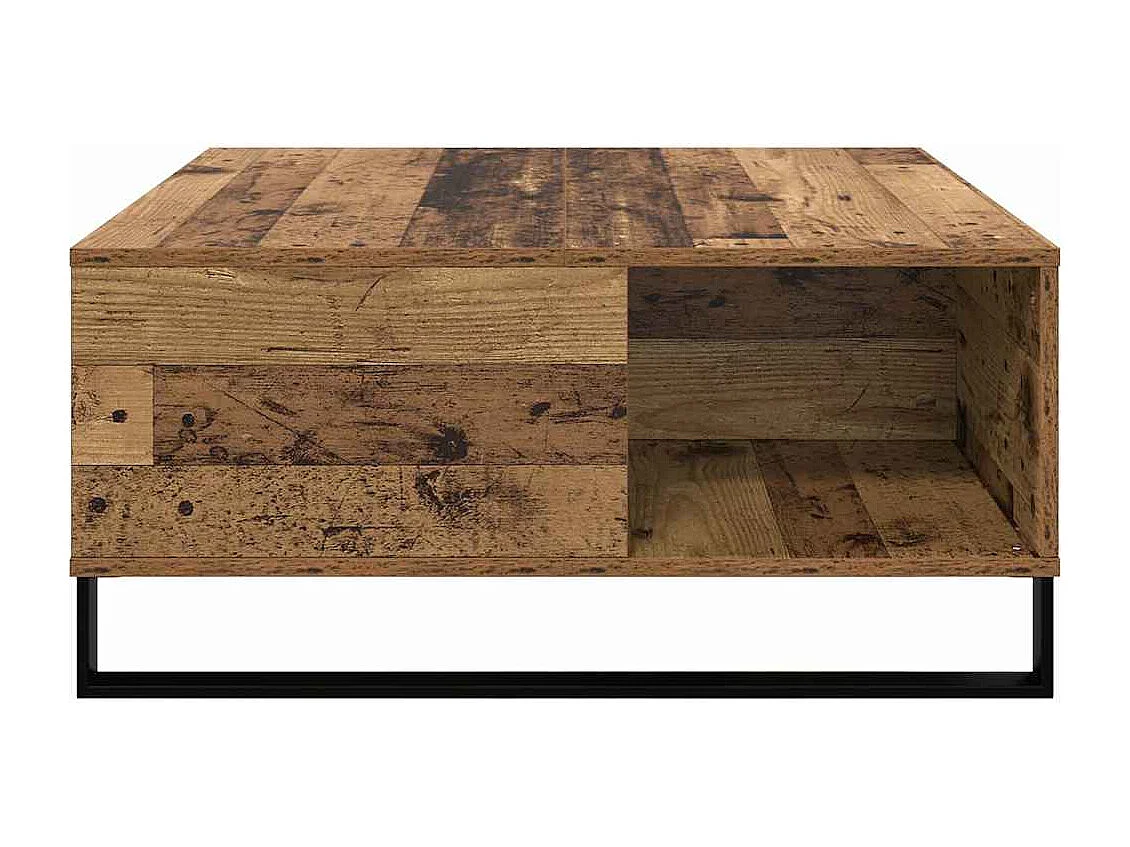 Tavolino da caffè in legno antico 80 x 80 x 36,5 cm Legno ingegnerizzato