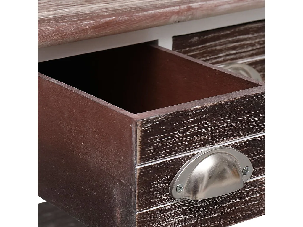 Tavolino marrone 40x40x40 cm in legno di Paulownia