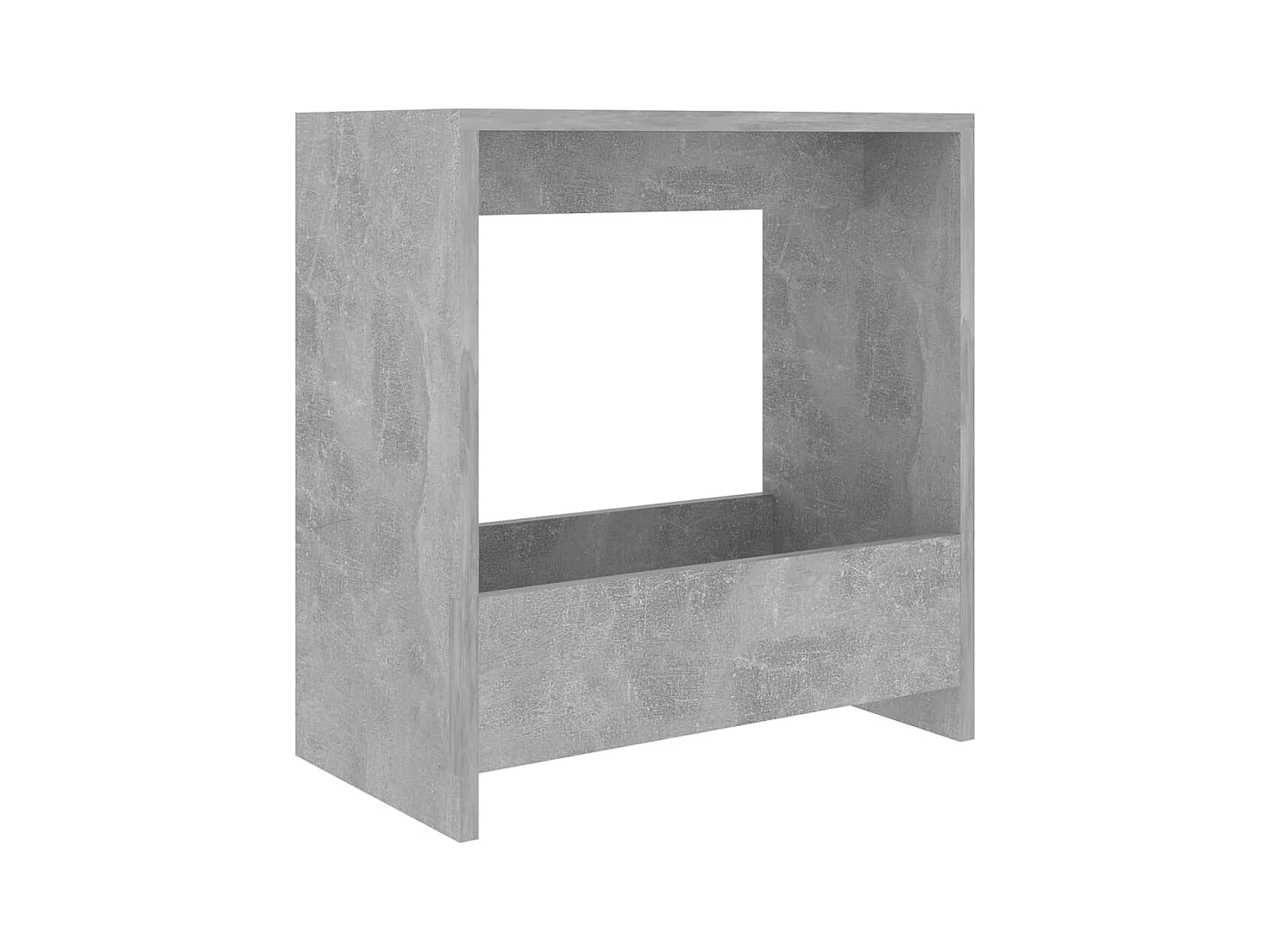 Mesa auxiliar de madera de ingeniería gris hormigón 50x26x50 cm