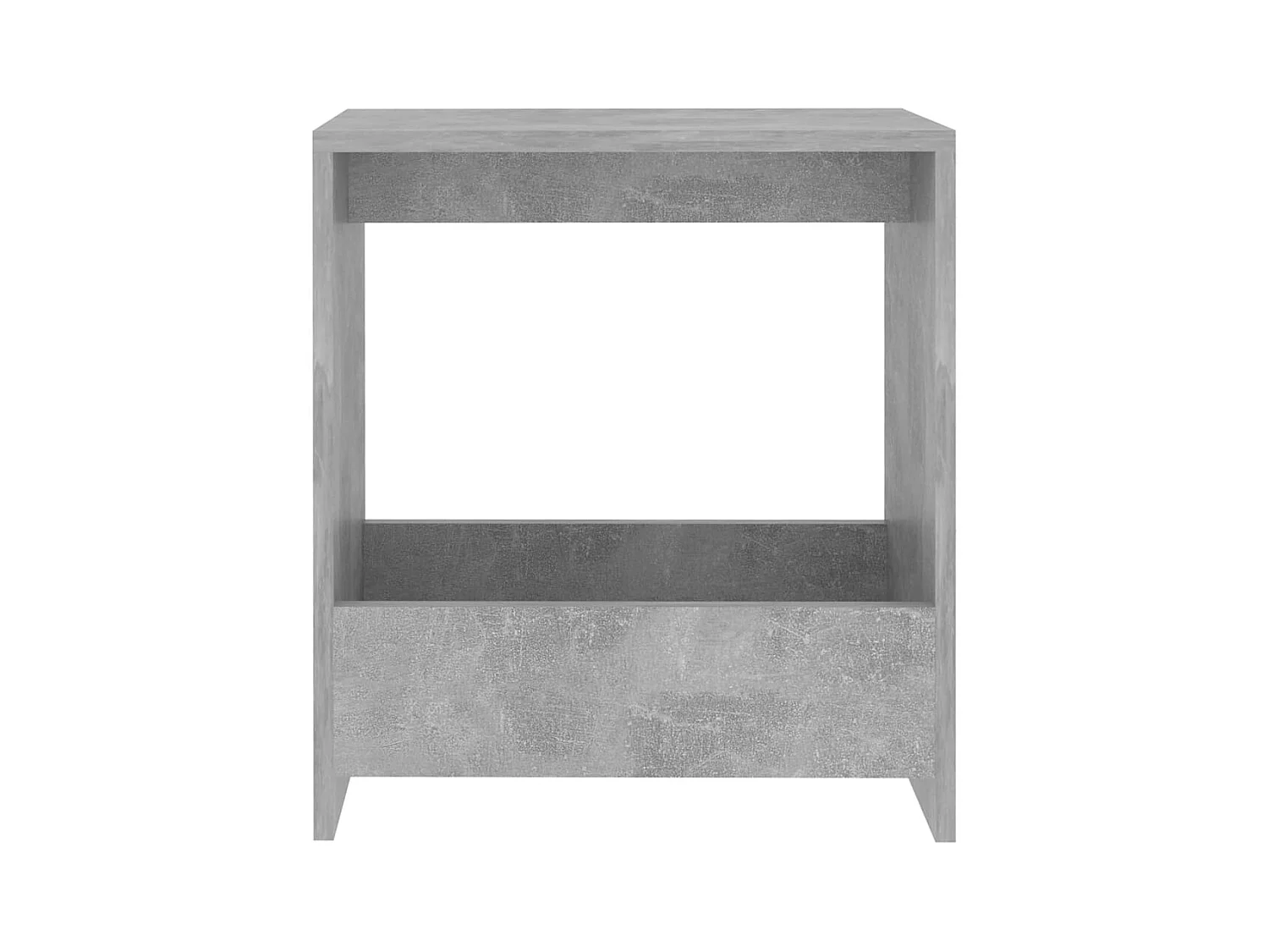 Mesa auxiliar de madera de ingeniería gris hormigón 50x26x50 cm