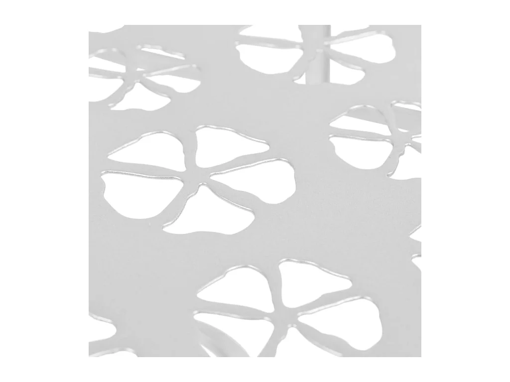 Table d'appoint Vintage Demi-ronde Métal 72x36x74 cm Argenté