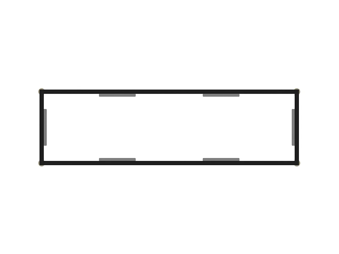 Consoletafel Transparant 120x35x75 cm Gehard glas