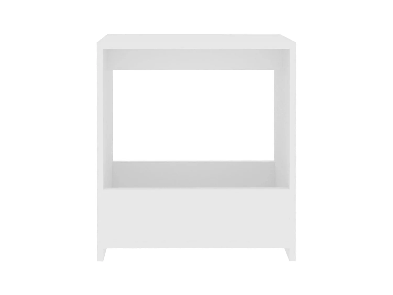 Mesa auxiliar blanca 50x26x50 cm madera de ingeniería