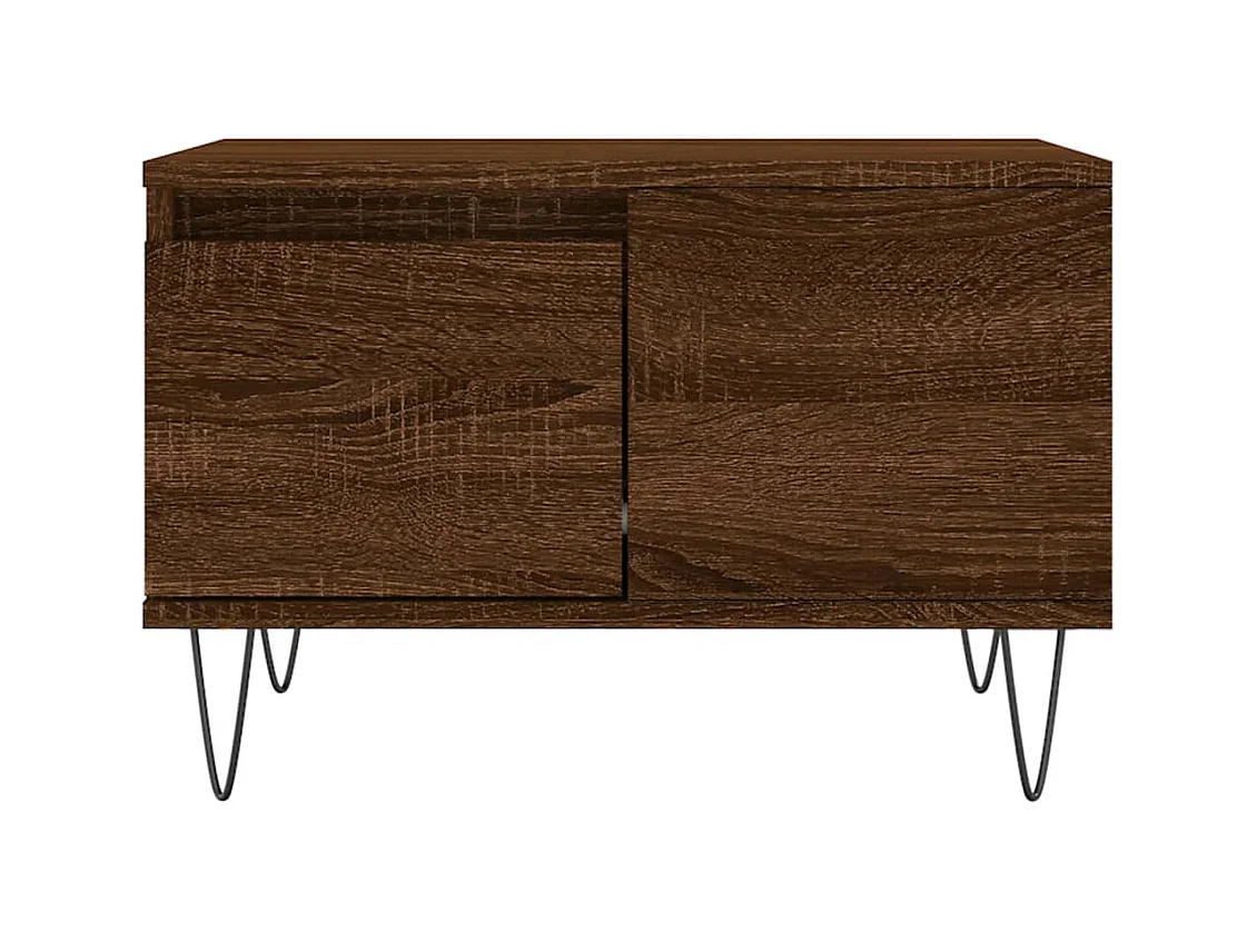 Tavolino da caffè in rovere marrone 55x55x36,5 cm in legno ingegnerizzato