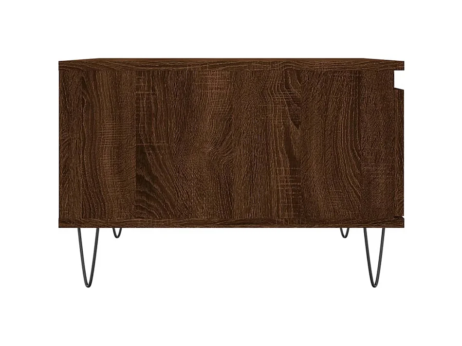 Tavolino da caffè in rovere marrone 55x55x36,5 cm in legno ingegnerizzato