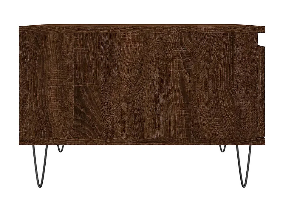 Table basse chêne marron 55x55x36,5 cm bois d'ingénierie
