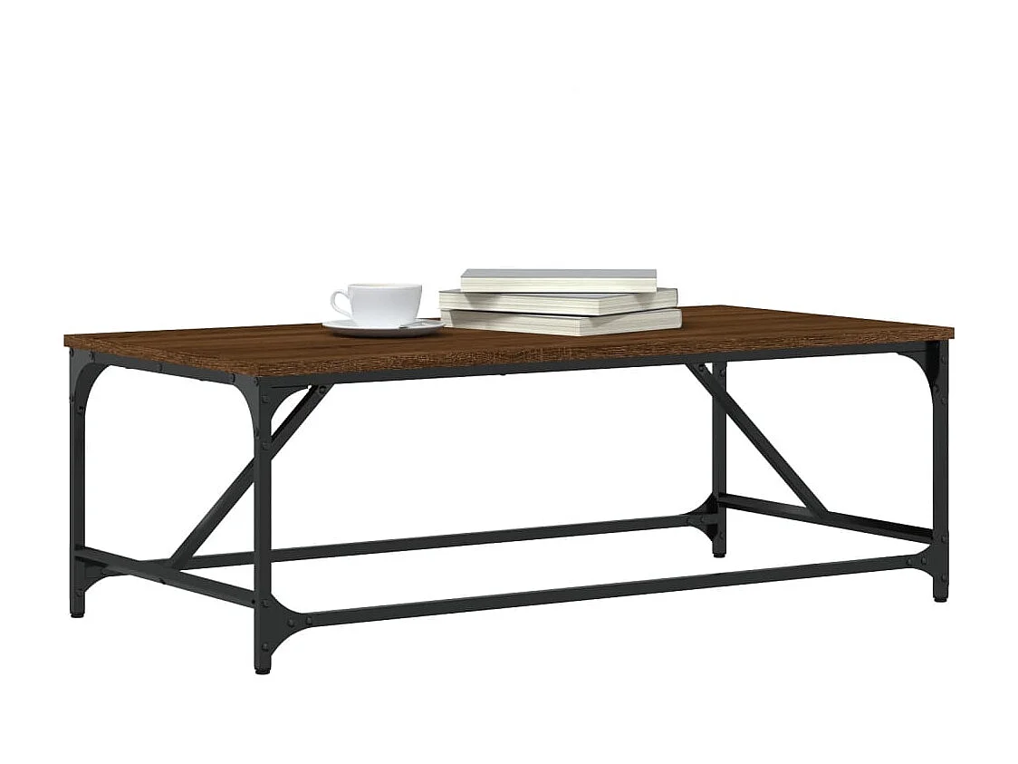 Tavolino da caffè Rovere marrone 100x50x35 cm Legno ingegnerizzato