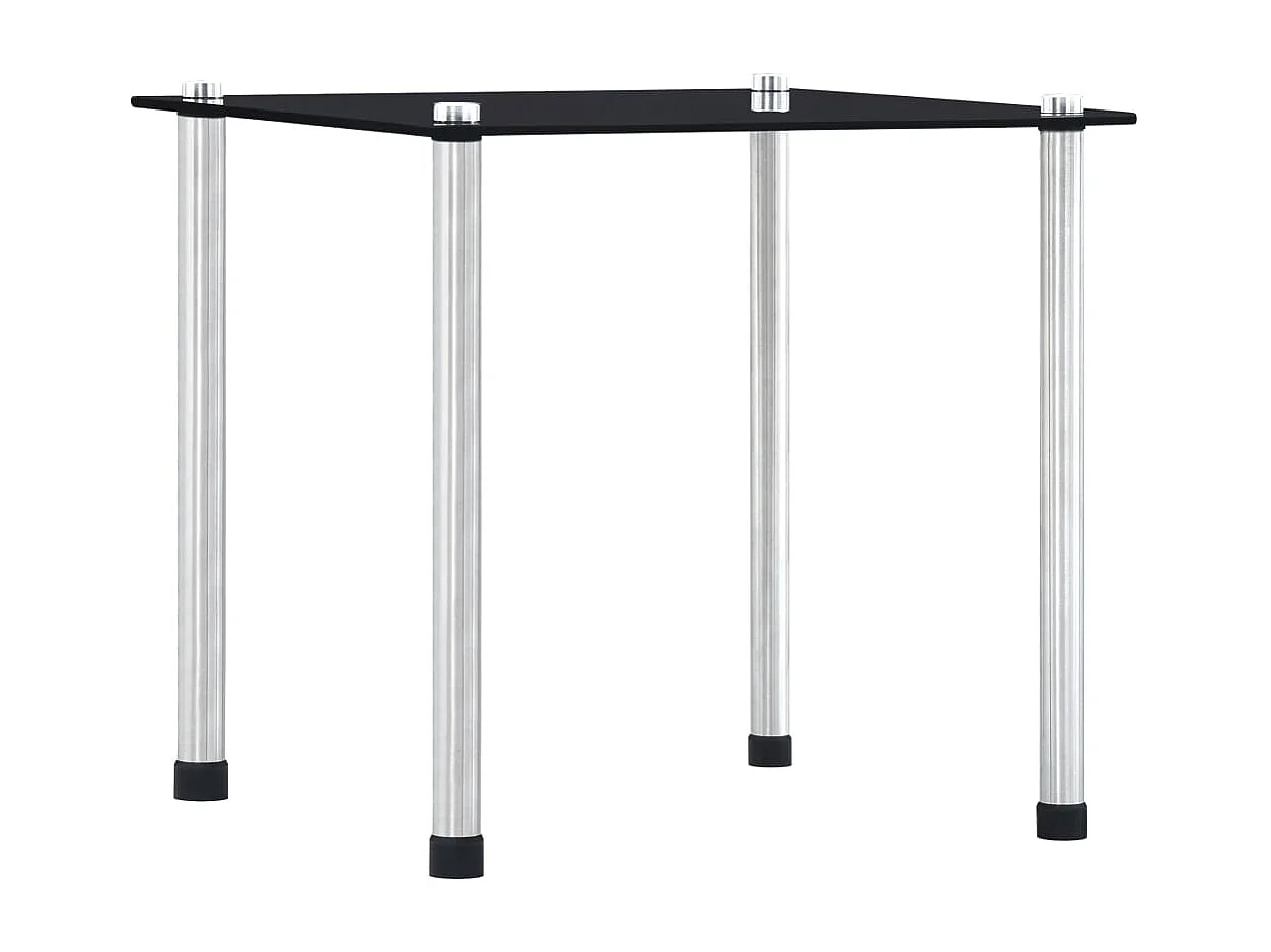 Tables gigognes 3 pcs Noir Verre trempé