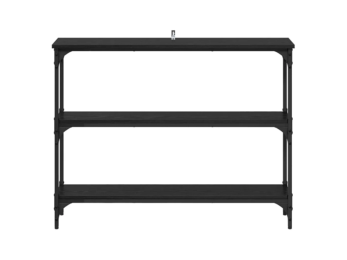 Table console avec étagère Chêne noir 100 x 22.5 x 75 cm