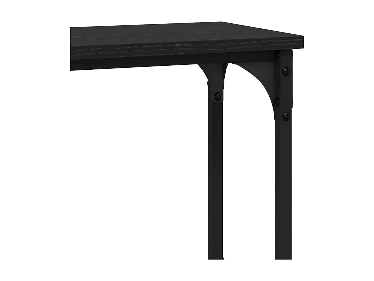 Table console avec étagère Chêne noir 100 x 22.5 x 75 cm