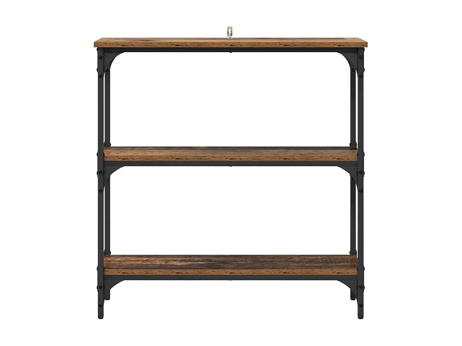 Table console avec étagère Bois ancien 75 x 22.5 x 75 cm