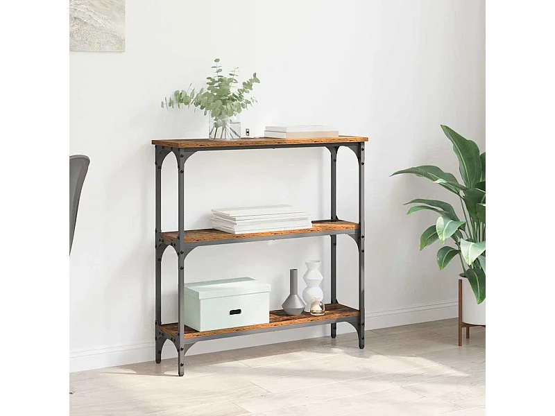 Consolle con ripiano Legno antico 75 x 22,5 x 75 cm