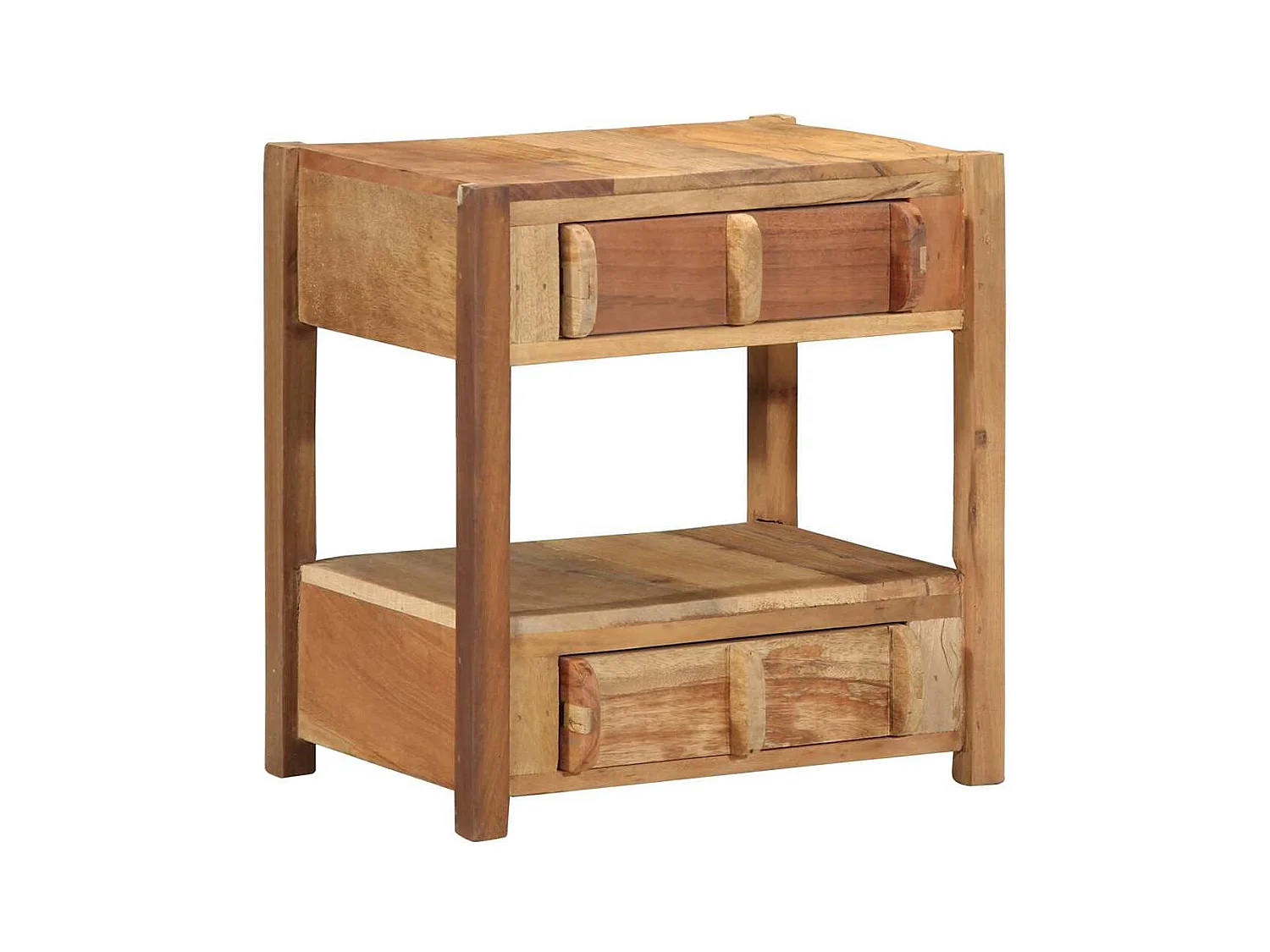 Beistelltisch mit Schublade Braun 43 x 32 x 46 cm