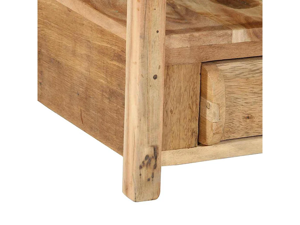 Table d'appoint avec tiroir Marron 43 x 32 x 46 cm