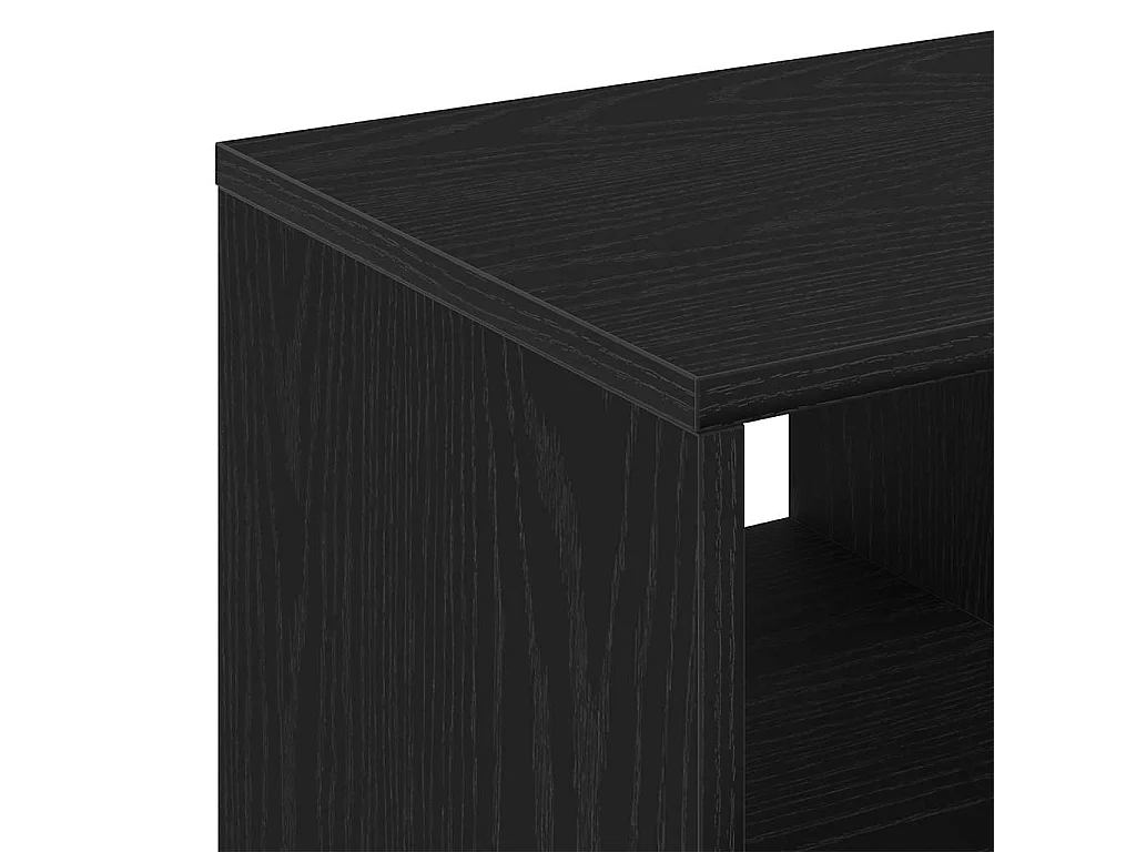 Bijzettafel Zwarte eik 50 x 30 x 50 cm Bewerkt hout