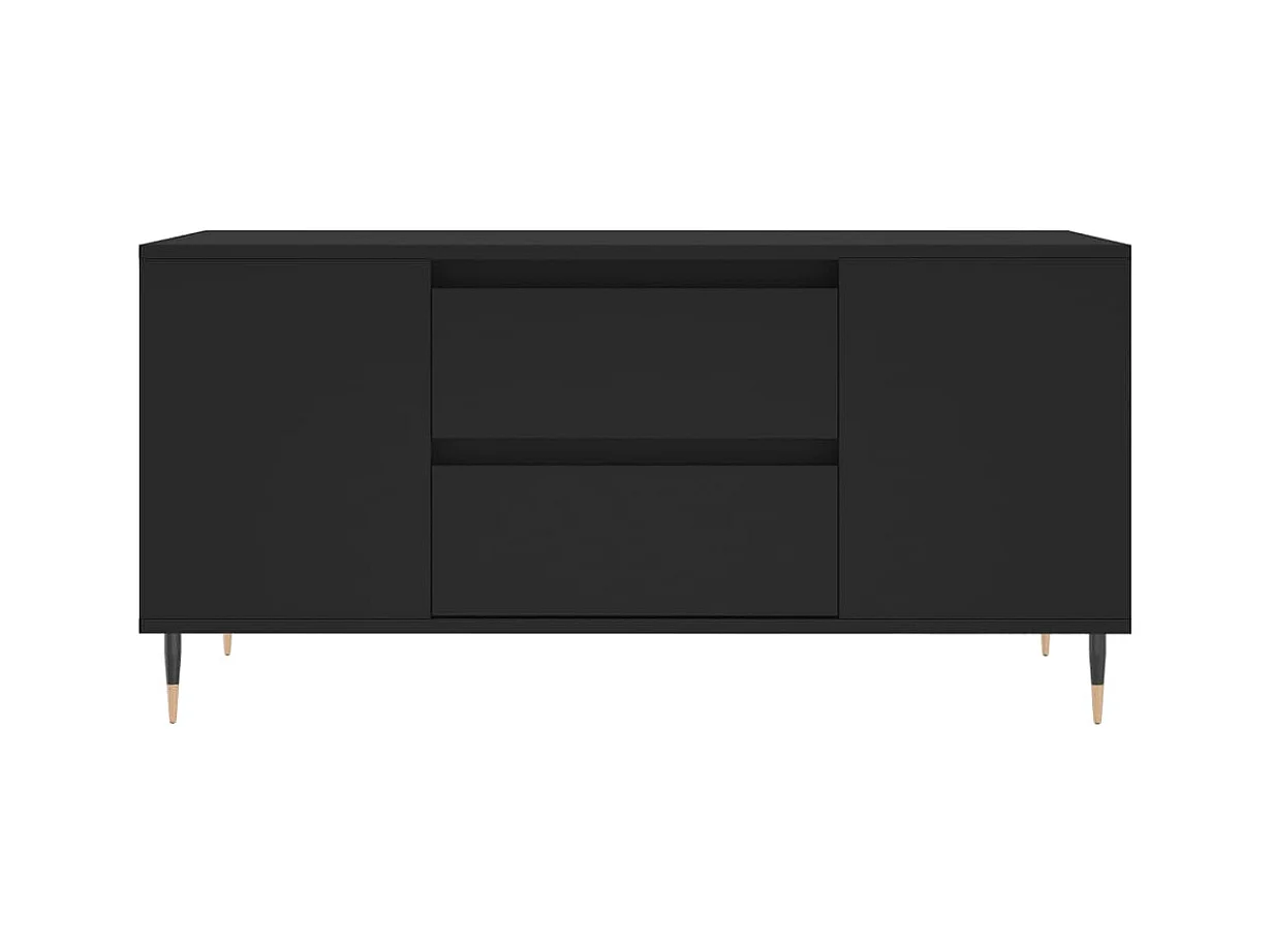 Zwarte salontafel 102x44,5x50 cm bewerkt hout