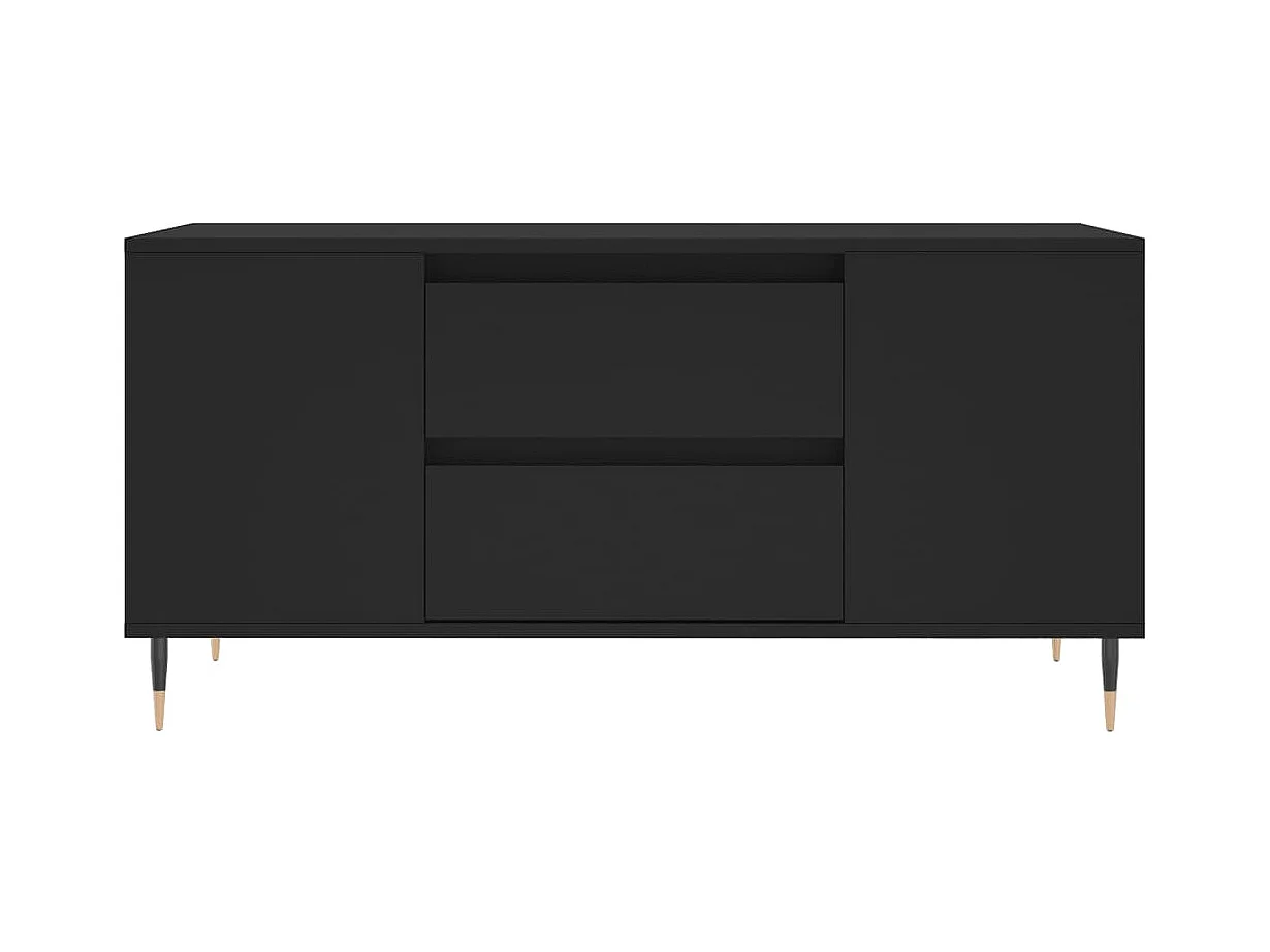 Table basse noir 102x44,5x50 cm bois d'ingénierie