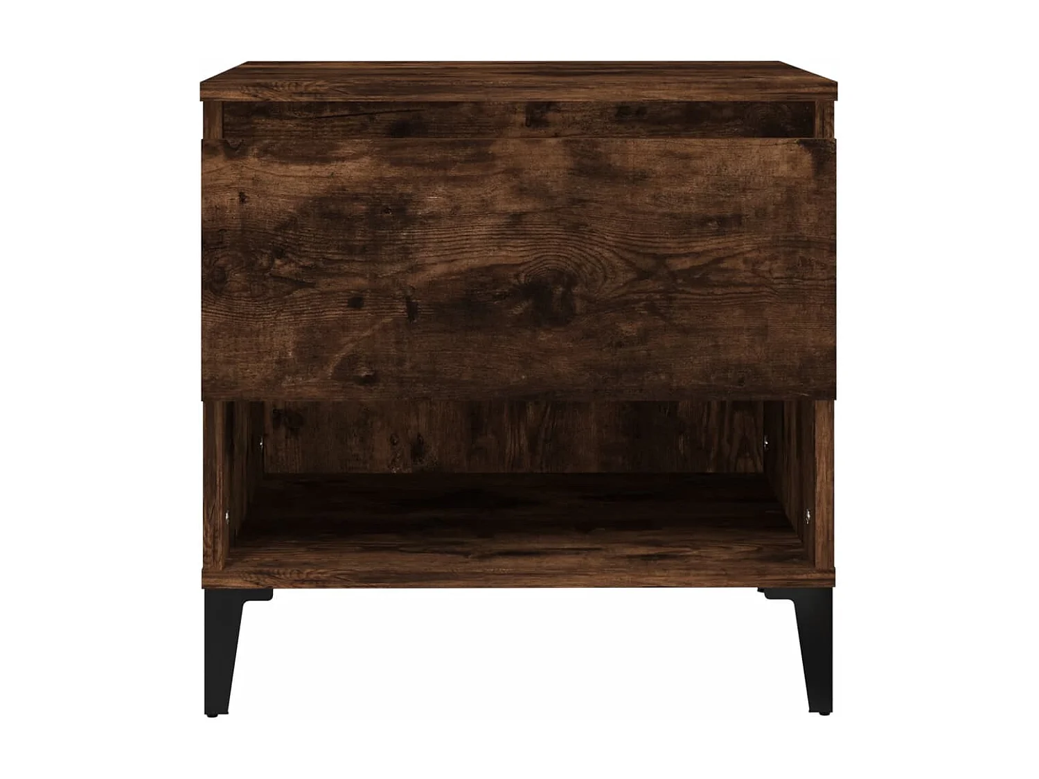 Tavolino laterale in rovere affumicato 50x46x50 cm in legno ingegnerizzato