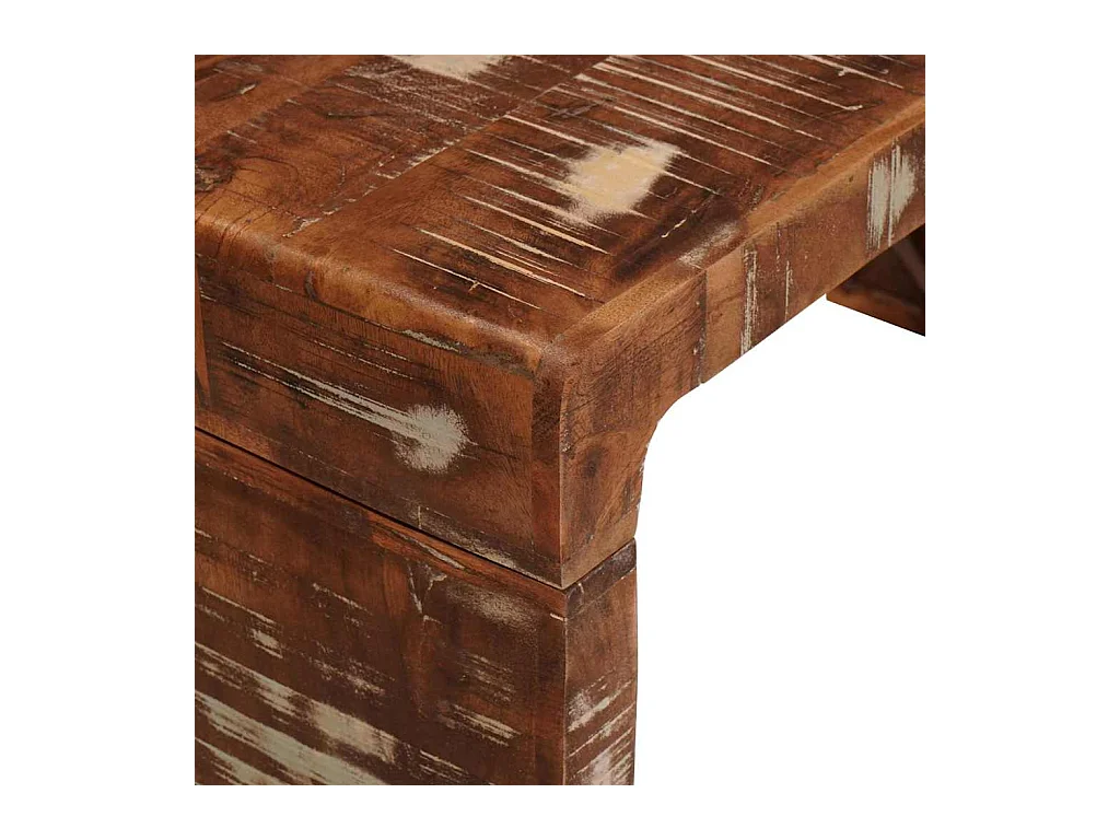 Tavolini impilabili 3 pezzi in legno massello di recupero